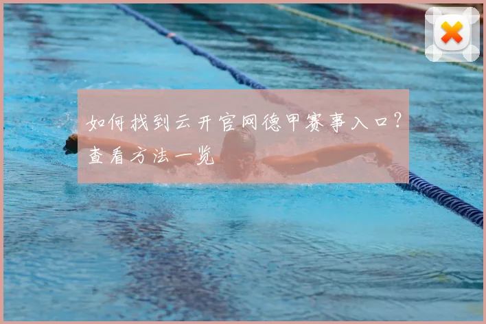 如何找到云开官网德甲赛事入口？查看方法一览